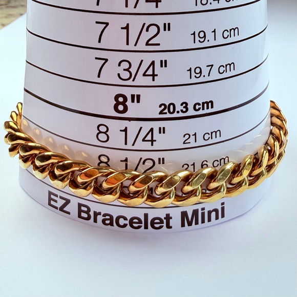 10k Solid Yellow Gold Miami Cuban Link Chain 9.5mm Vintage Men’s Bracelet 8.5" - Picture 5 of 7